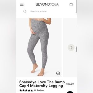 Beyond Yoga Spacedye Love The Bump Capri Maternity Legging, Size Large